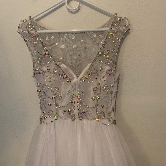 COPY - Sequined White Formal Dress - Picture 4 of 4